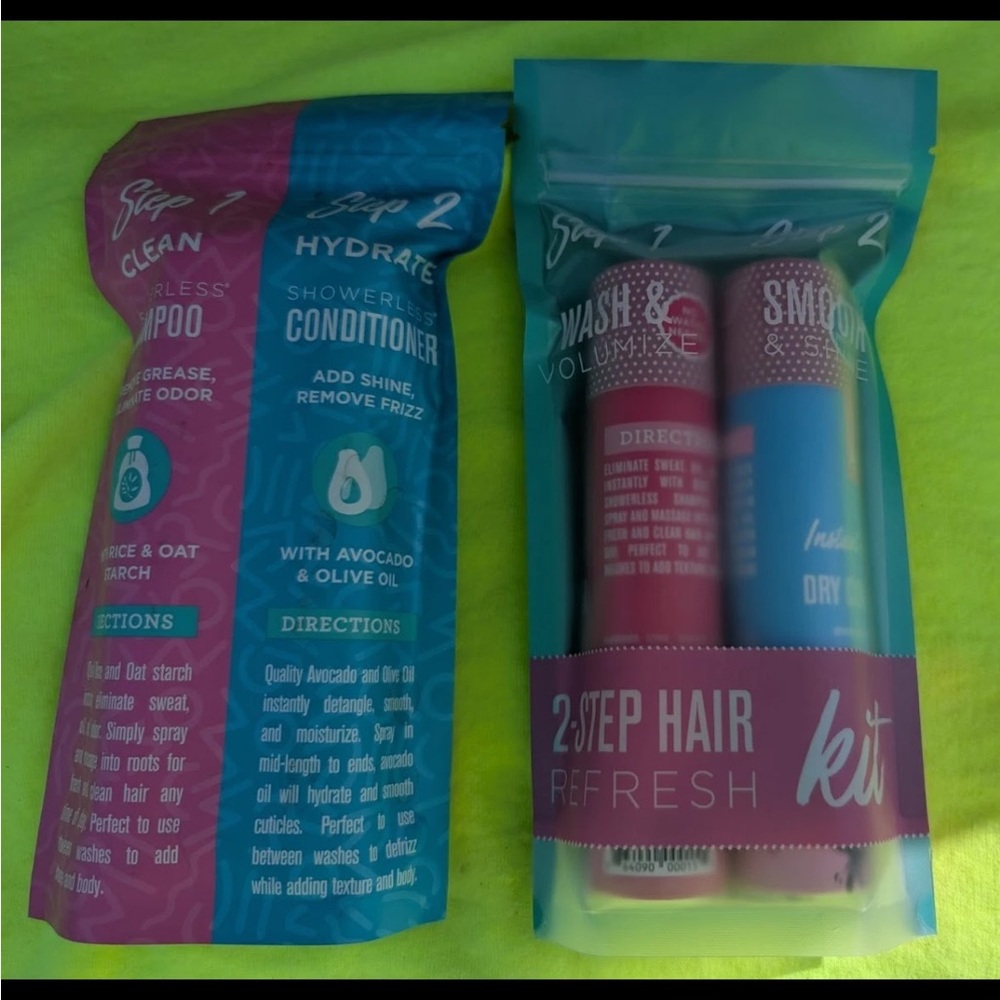2-Step Hair Refresh Kit - Pink & Blue lot of 10 kits and 4 types of busy wipes